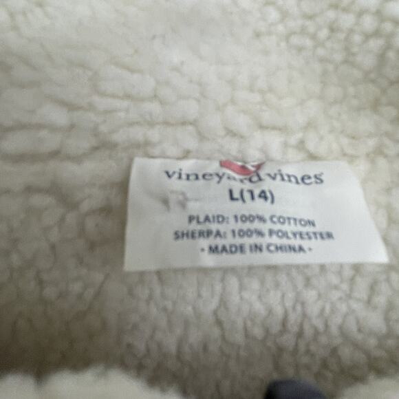 Vineyard Vines Vest Reversible Flannel Sherpa L 14 - Picture 9 of 10